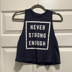 Navy Graphic Tank Top